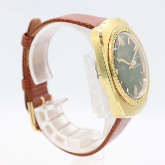 Vintage 1971 Caravelle 824-1 Green Fluted Men's Automatic Wristwatch 11 UKACB - Picture 2 of 5